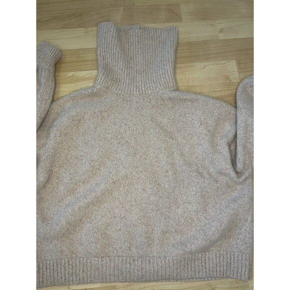 Alice + Olivia Franklyn Pullover Cashmere Turtleneck Sweater Size Large Oatmeal - Picture 6 of 12